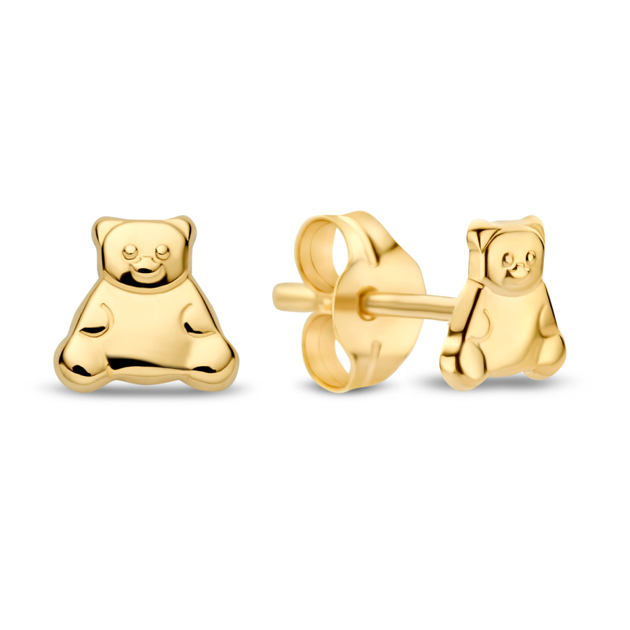 Ohrstecker Teddybär 4,6mm Gold 585/000
