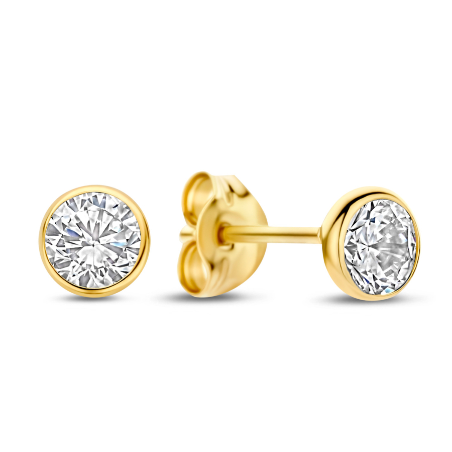Ohrstecker Zirkonia Ø 4,0mm Gold 585/000