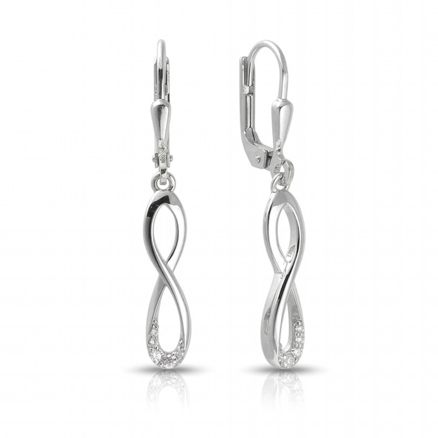 Ohrhänger Endless 10 Zirkonia Silber 925/000 rhodiniert