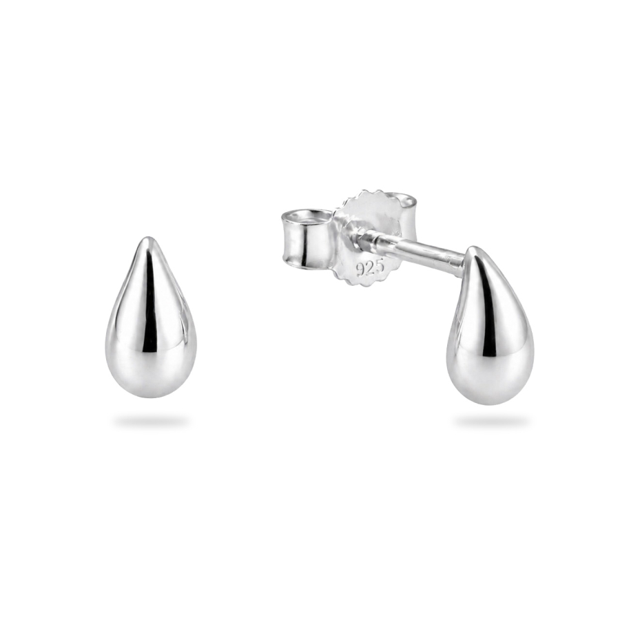 Ohrstecker Drop 6mm Silber 925/000 rhodiniert