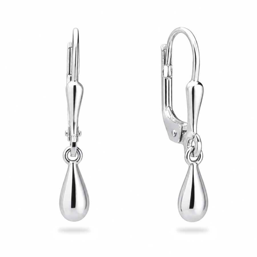 Ohrhänger Drop 9mm Silber 925/000 rhodiniert