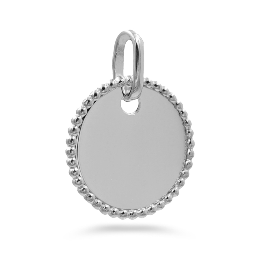 Anhänger Gravurplatte 14mm Vintage Silber 925/000