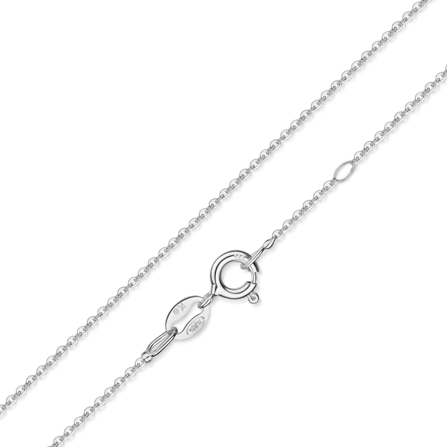Ankerkette diamantiert 1.0mm breit 45/50cm Silber 925/000