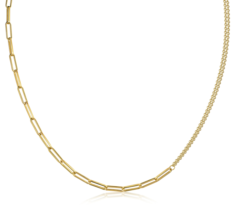 Collier Ankerkette weit/rund Silber 925/000 vergoldet