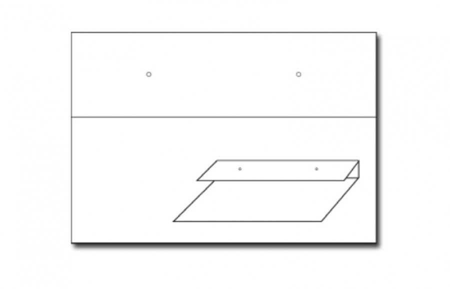 Winkelkarte 55 x 38mm Calisto weiß