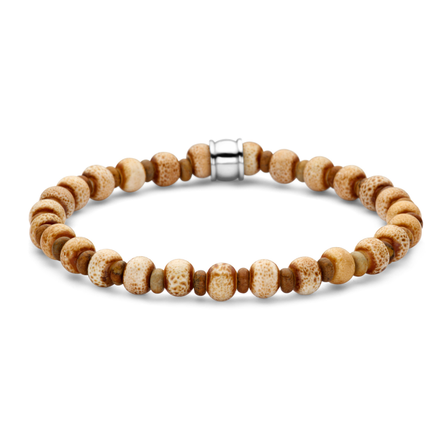 Frank 1967 Armband cremefarbener Keramikstein 6mm breit