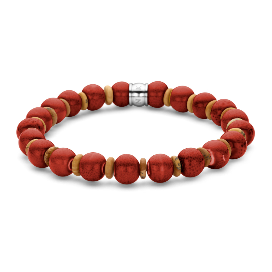 Frank 1967 Armband roter Keramikstein 8mm breit