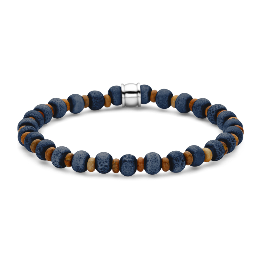 Frank 1967 Armband blauer Keramikstein 6mm breit