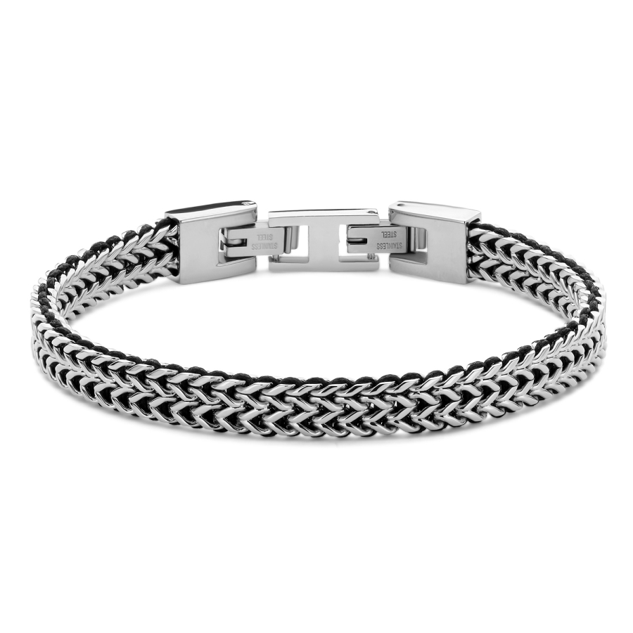 Frank 1967 Armband 2-rhg. 7,5mm Edelstahl IPB & IPS