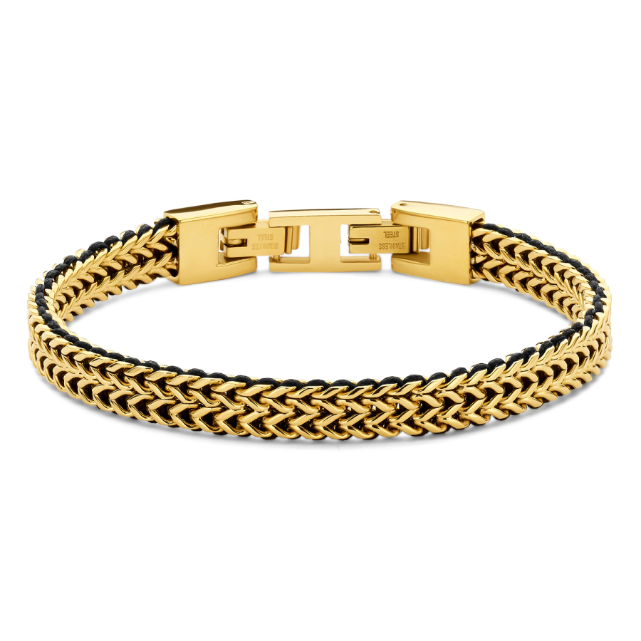 Frank 1967 Armband 2-rhg. 7,5mm Edelstahl IPB & IPG