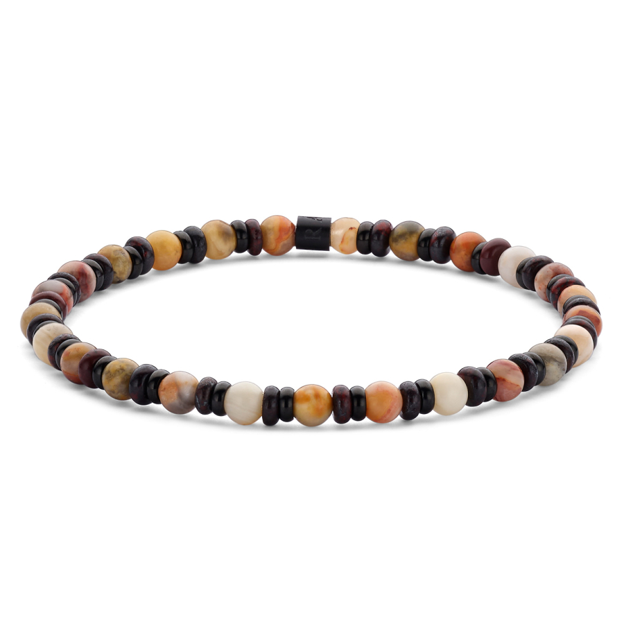 Frank 1967 Armband Achat / Brekzienjaspis 4mm Edelstahl IPB