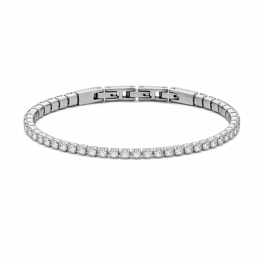 Frank 1967 Armband mit Zirkonia Ø 3mm Edelstahl IPS