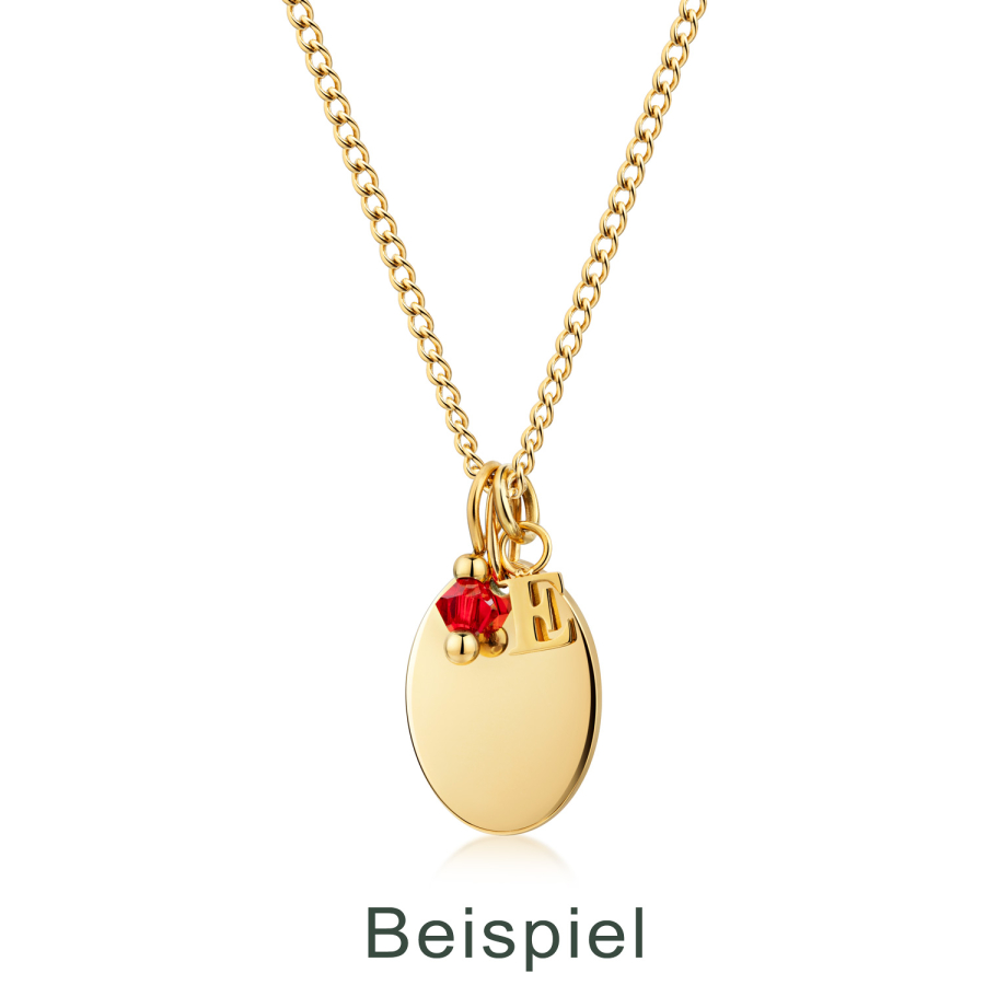 Anhänger Geburtssteine / Monatssteine mit facettierte Glasperlen 3 mm Edelstahl IPG