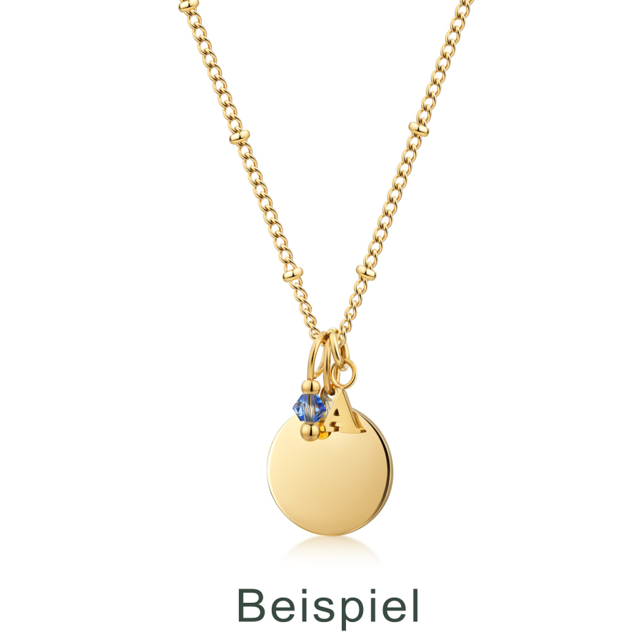 Anhänger Geburtssteine / Monatssteine mit facettierte Glasperlen 3 mm Edelstahl IPG