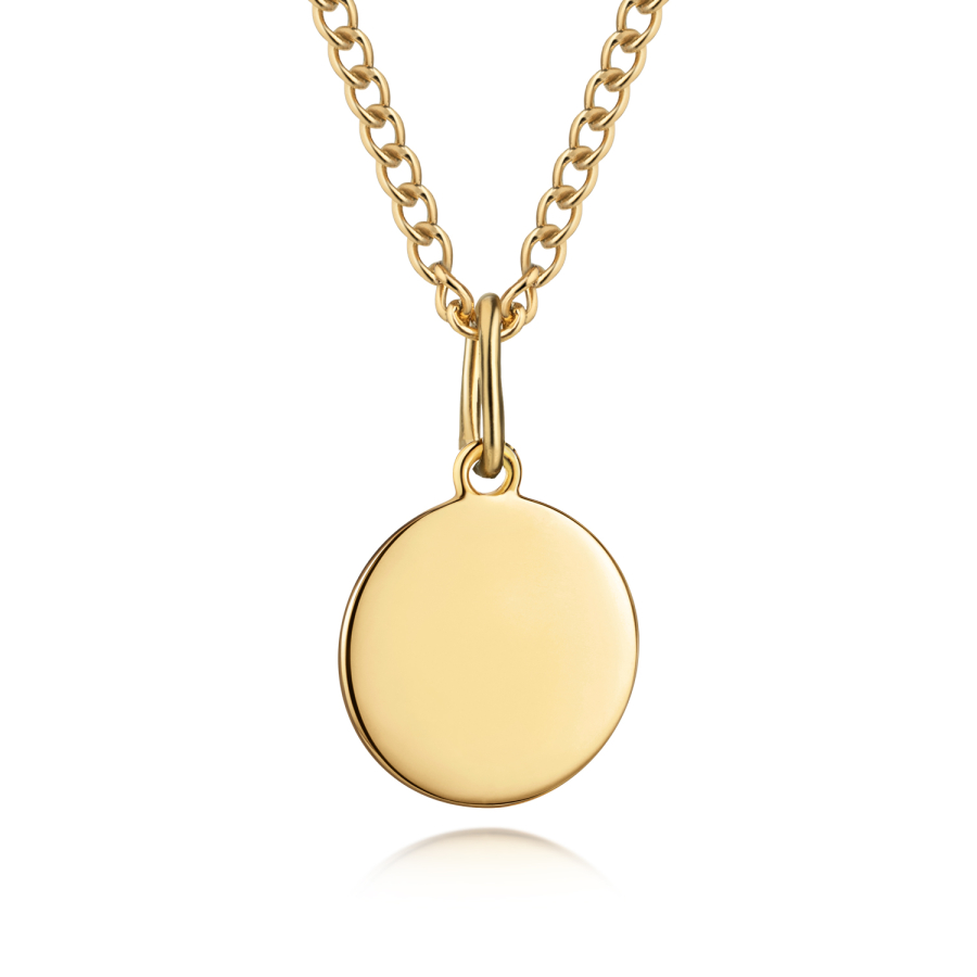 Anhänger Gravurplatte Ø 13mm Edelstahl IPG