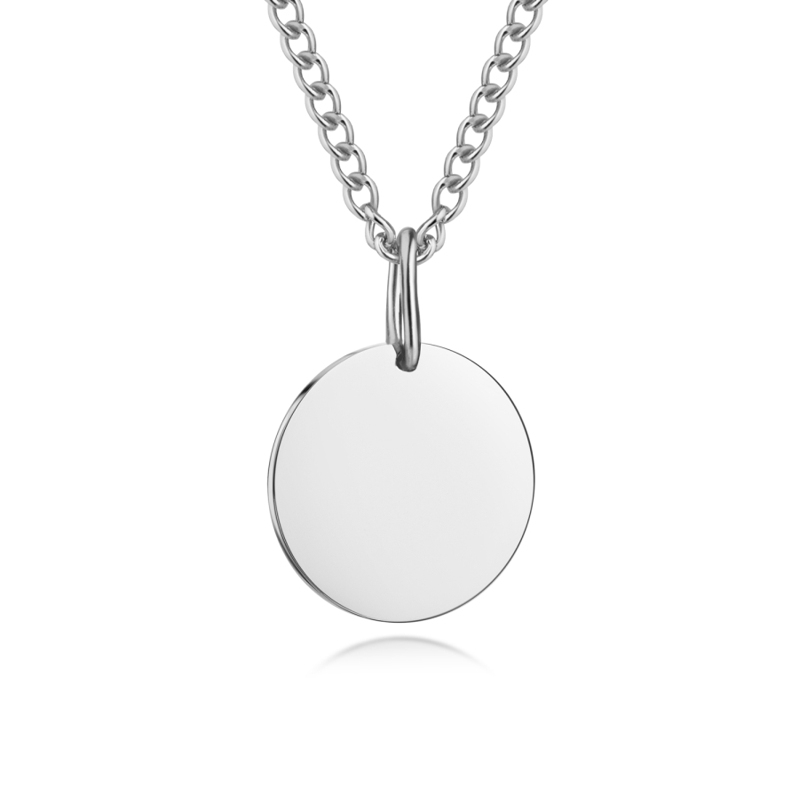 Anhänger Gravurplatte Ø 13mm Edelstahl
