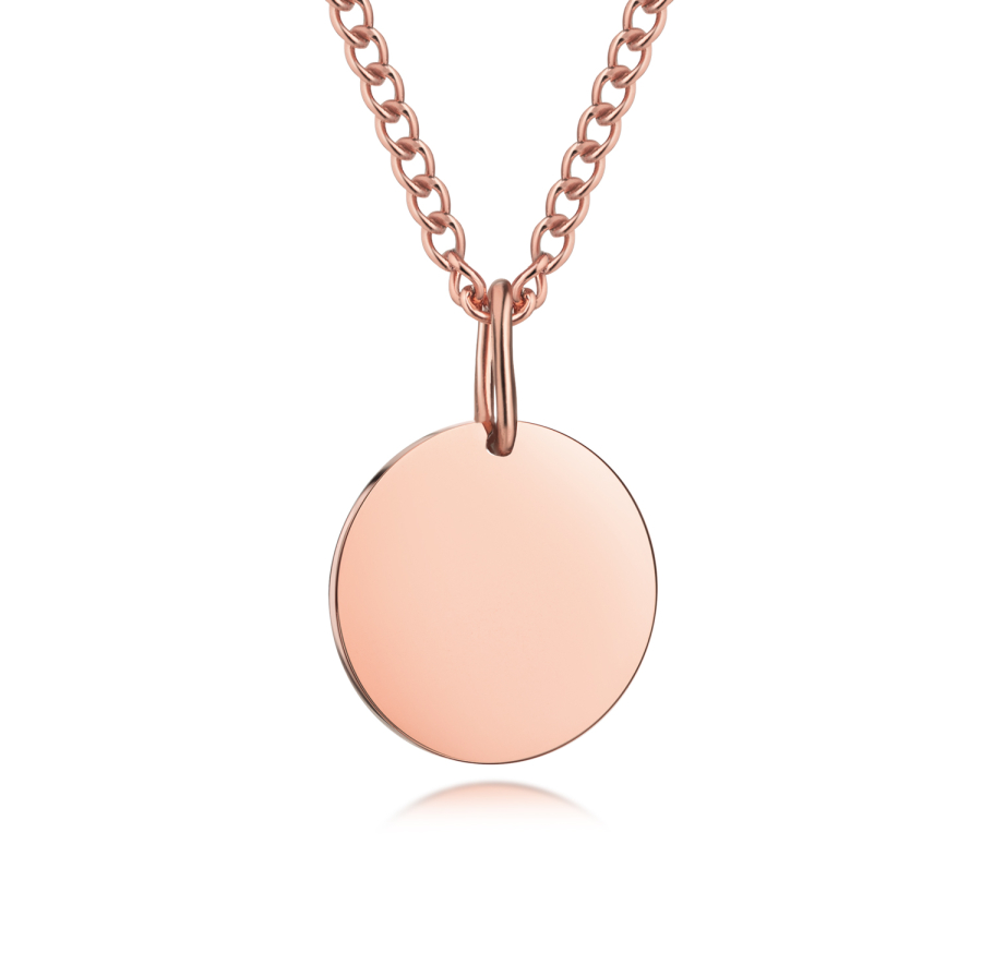 Anhänger Gravurplatte Ø 13mm Edelstahl IPR