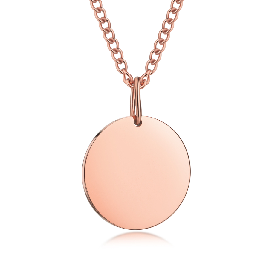 Anhänger Gravurplatte Ø 15mm Edelstahl IPR