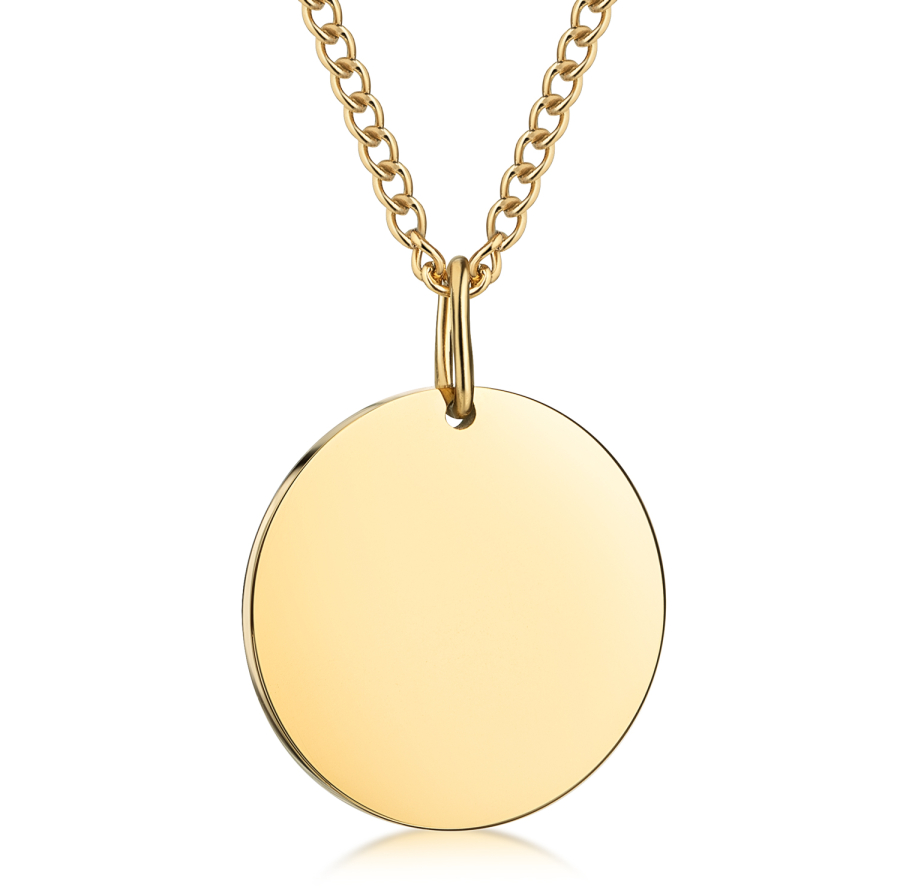 Anhänger Gravurplatte Ø 16mm Edelstahl IPG