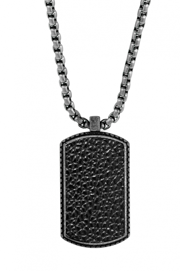 Frank1967 Halskette mit Anhänger Dog Tag Edelstahl IPB