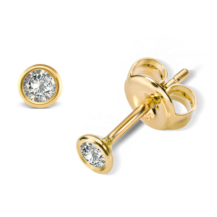 Lovebird Ohrstecker mit Brillant 0,10 ct. Gold 585/000