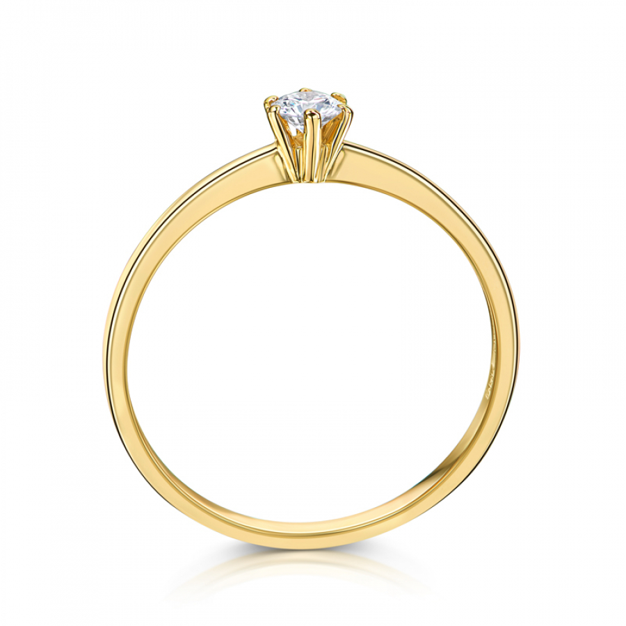 Lovebird Damenring mit Brillant 0,20 ct. Gelbgold 585/000