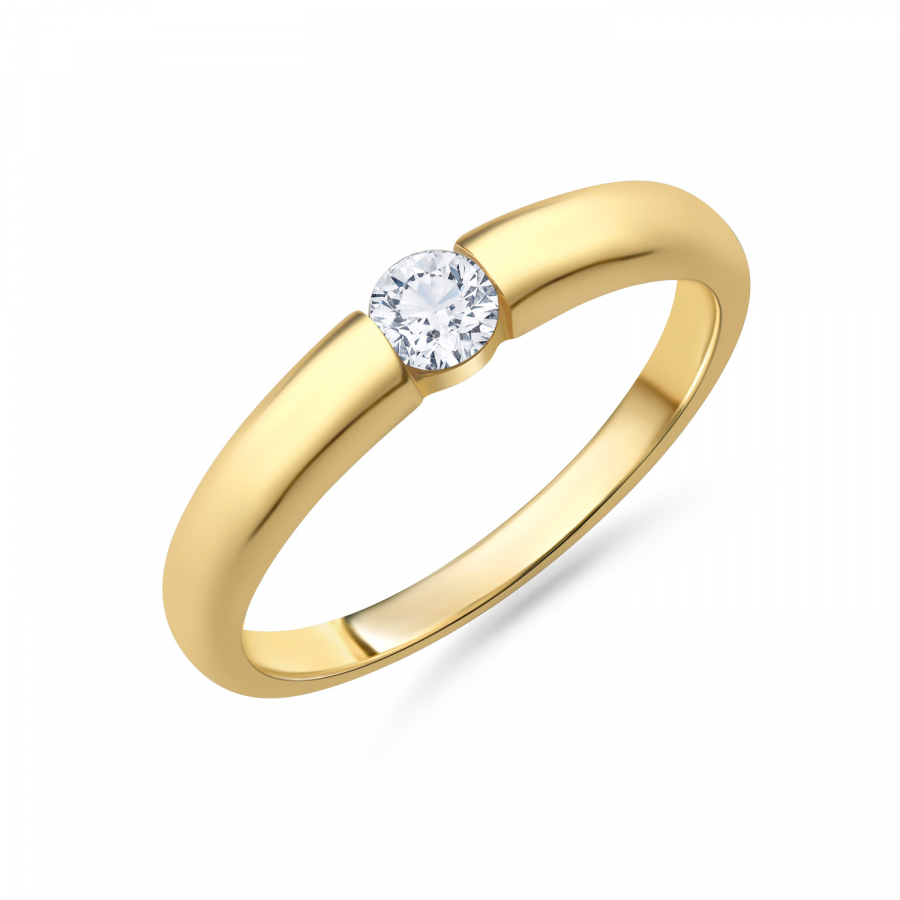 Lovebird Damenring mit Lab Grown Brillant 0,20 ct. Gelbgold 585/000