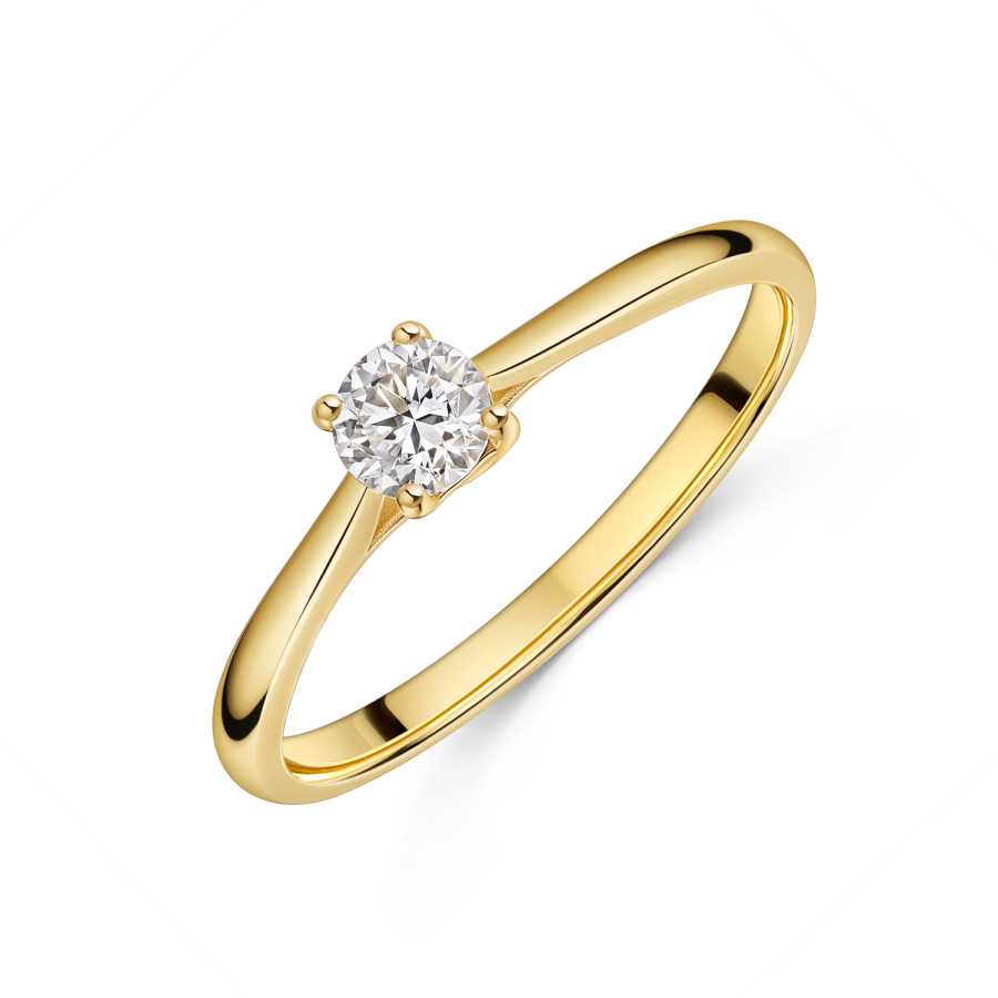 Lovebird Damenring mit Lab Grown Brillant 0,25 ct. Gelbgold 585/000