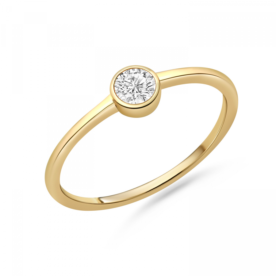 Lovebird Damenring mit Lab Grown Brillant 0,20 ct. Gelbgold 585/000