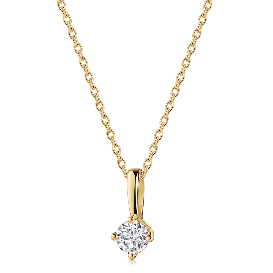 Lovebird Anhänger mit Lab Grown Brillant 0,20 ct. Gelbgold 585/000