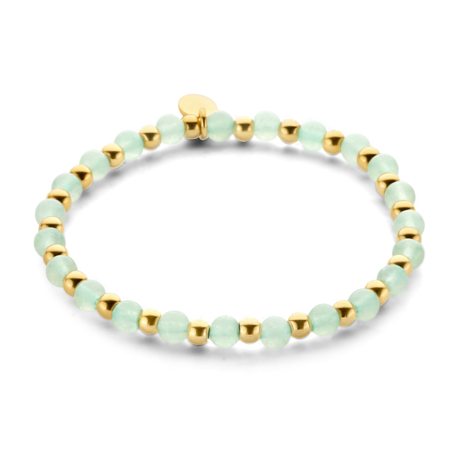 Lovebird Armband Aventurin Edelstahl IPG