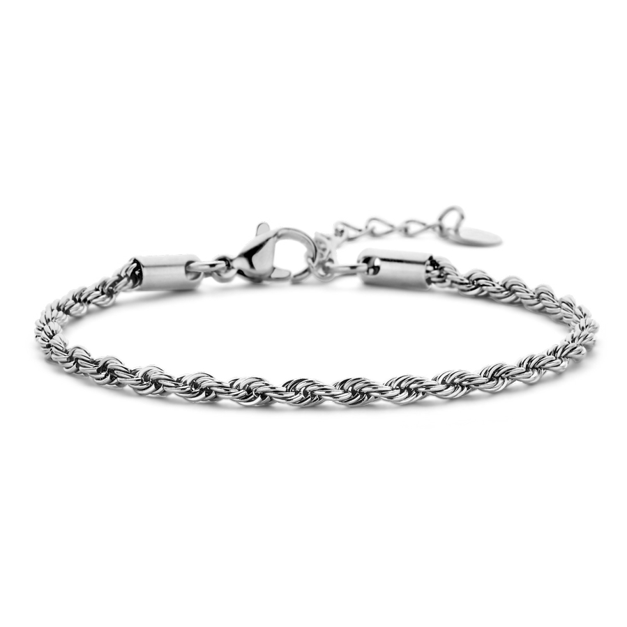 Lovebird Armband Zopfkette Edelstahl