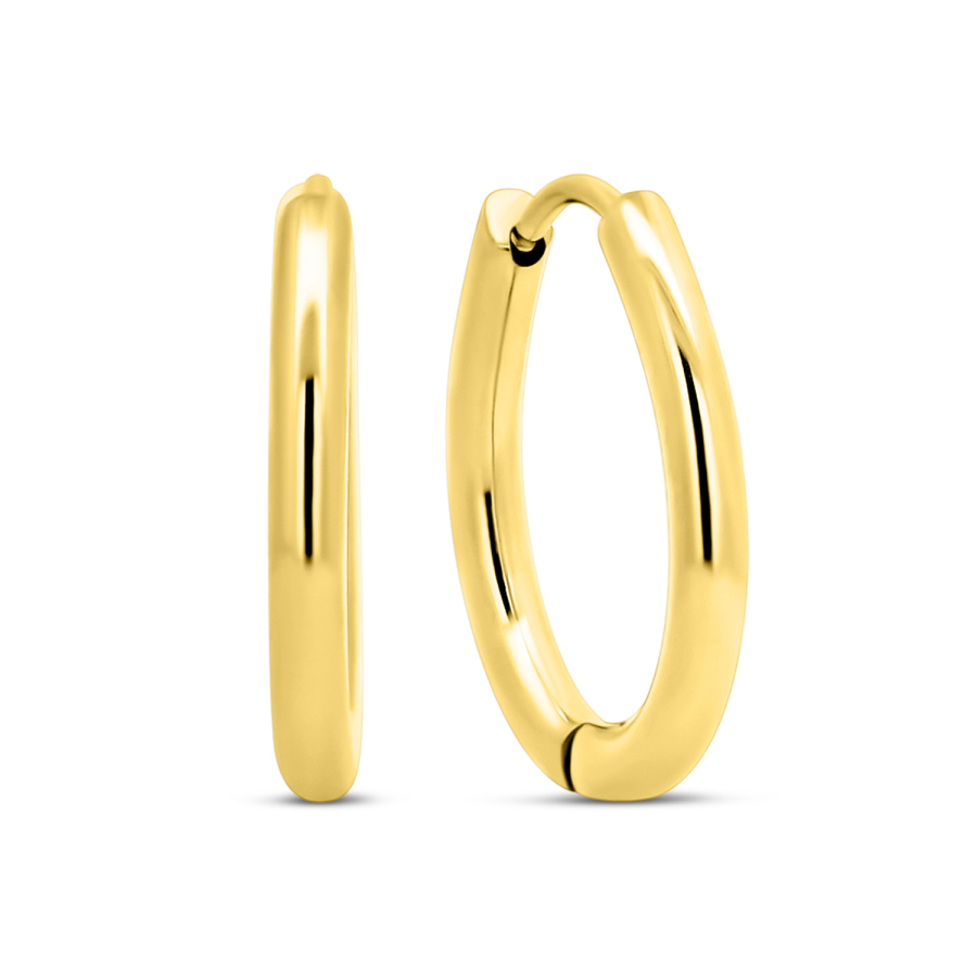 Lovebird Klappcreolen Edelstahl IPG