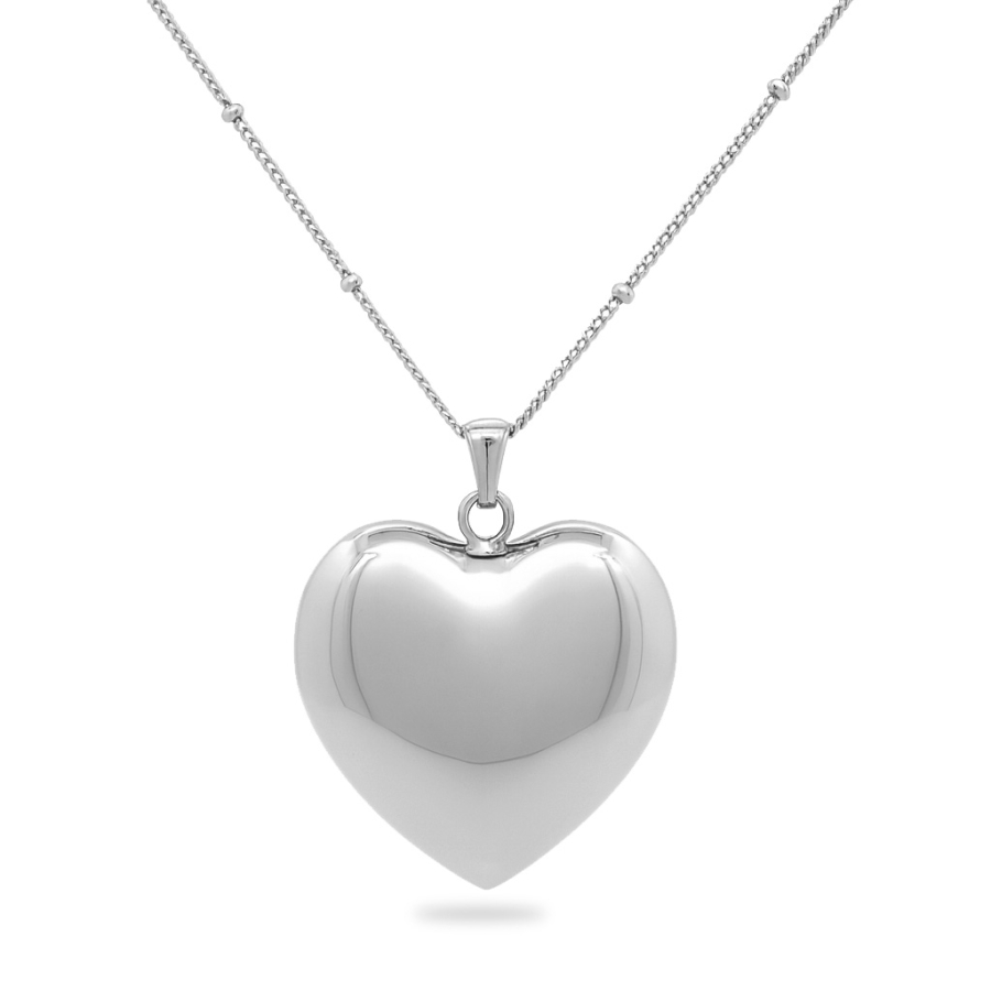 Lovebird Collier mit Anhänger Herz Edelstahl