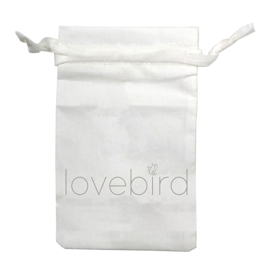 Lovebird Halskette mit Anhänger Kristall weiß Edelstahl IPS