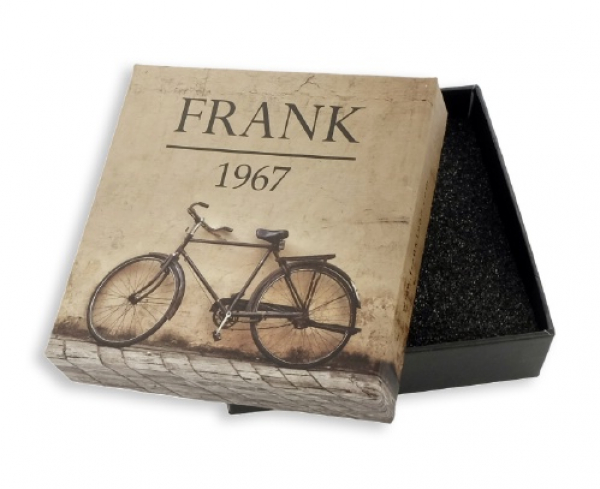 Frank1967 Ring mit schwarzen Stein 12mm breit Edelstahl