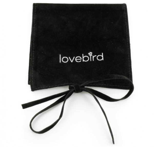 Lovebird Textil-Armband mit Schild Edelstahl IPG