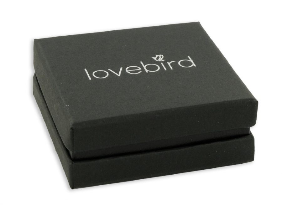 Lovebird Klappcreolen mit 32 Zirkonia 101 Facetten Silber 925/000