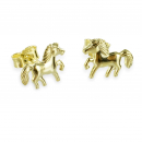 Ohrstecker Pferd - Gold 333/000