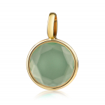 Anhänger mit Kristall grün Ø 8mm Gold 333/000