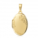 Medaillon oval 16 x 23mm Silber 925/000 vergoldet