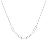 Collier 2-rhg. mit 7 weiten Gliedern Silber 925/000