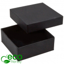 ECO Etui für Ohrringe / Halsketten 65x65x25mm matt schwarz