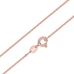 Erbskette diamantiert 1.3mm breit Silber 925/000 3 Milliemes rosé vergoldet