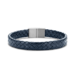 Frank 1967 Armband Echt Leder dunkelblau 10mm breit Edelstahl