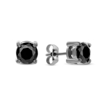 Frank 1967 Ohrstecker Zirkonia schwarz Ø 6mm Edelstahl