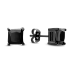 Frank 1967 Ohrstecker Zirkonia schwarz 6x6mm Edelstahl IPB