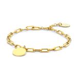 Lovebird Armband mit Gravurplatte 16+3cm Edelstahl IPG